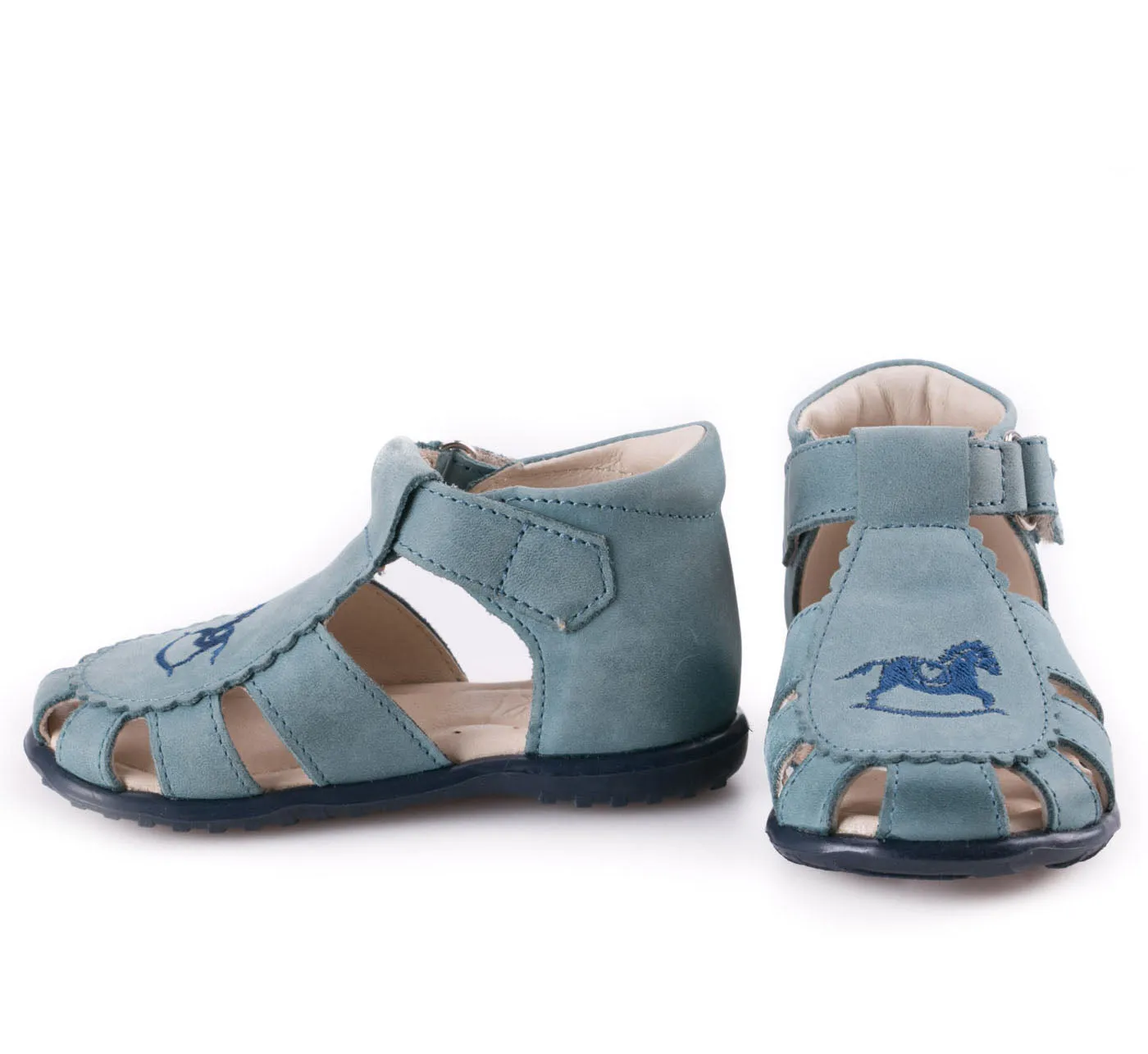 (1670-8) Emel blue closed sandals