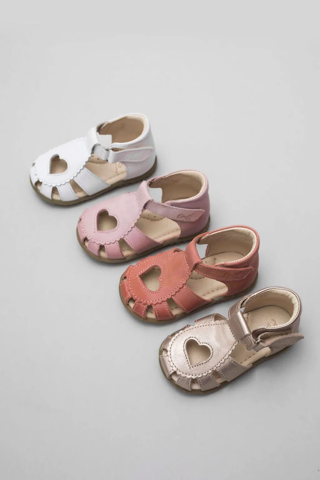 (2183A-3) Emel pink heart closed sandals