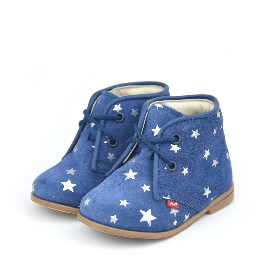 (2403-5) Emel blue stars Lace Up Shoes