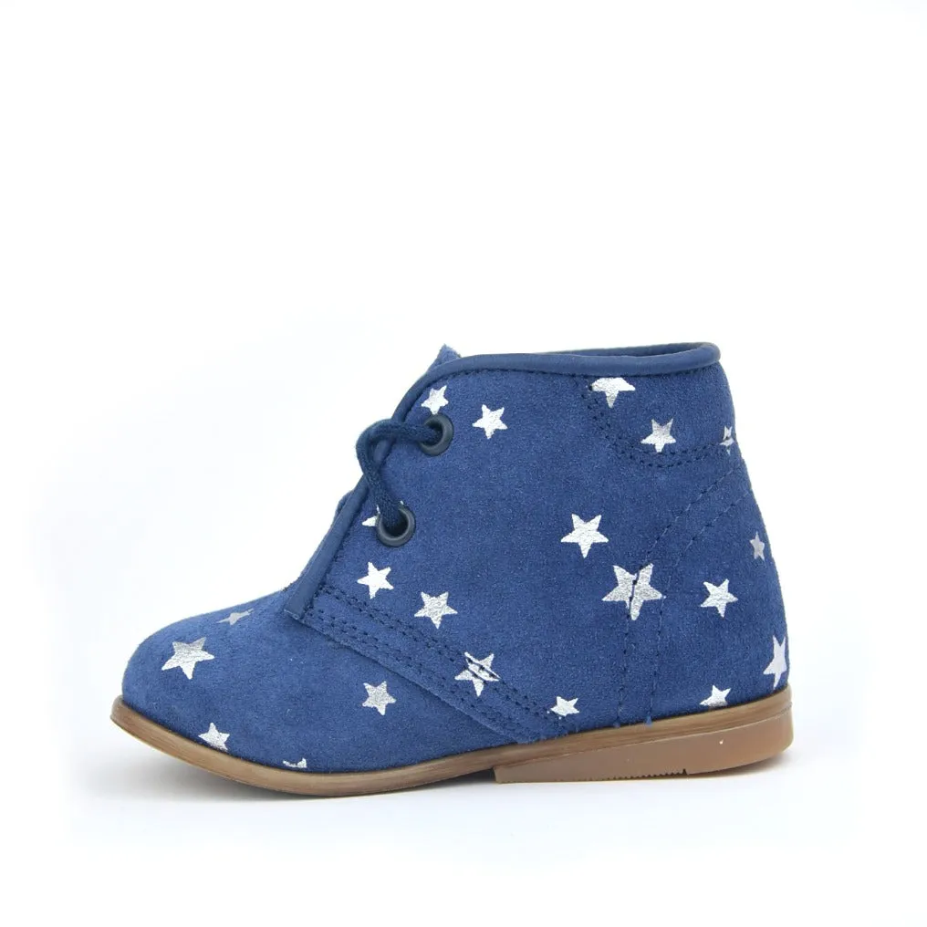 (2403-5) Emel blue stars Lace Up Shoes