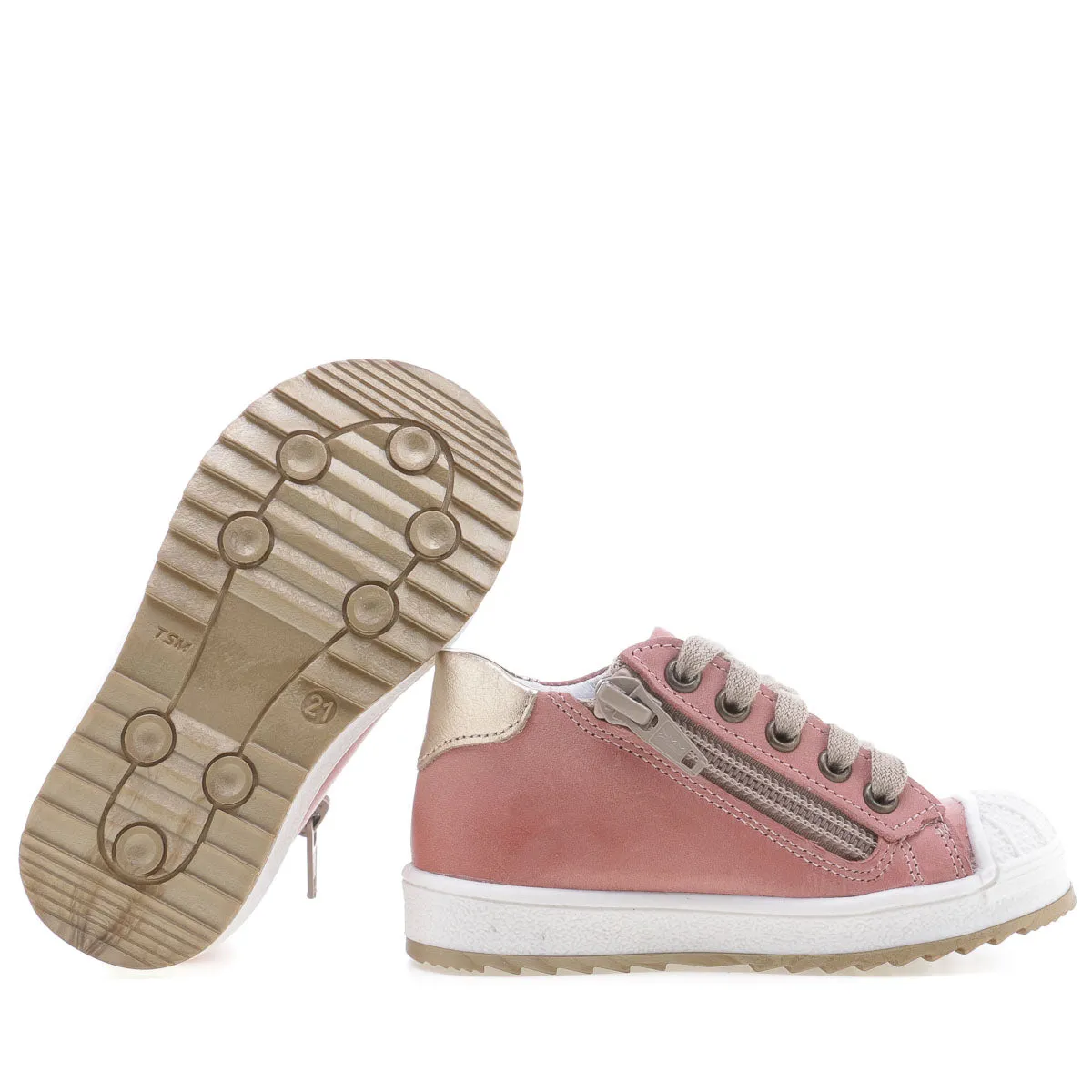 (2627A-23/2628A-23) Low Bumper Trainers coral with Zipper