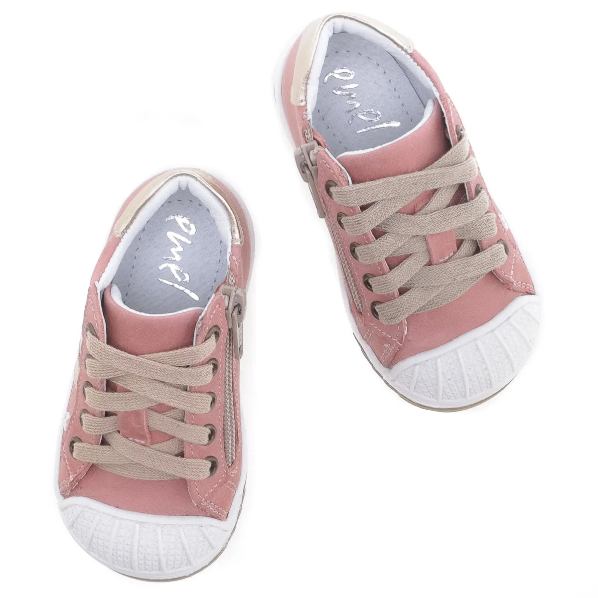 (2627A-23/2628A-23) Low Bumper Trainers coral with Zipper