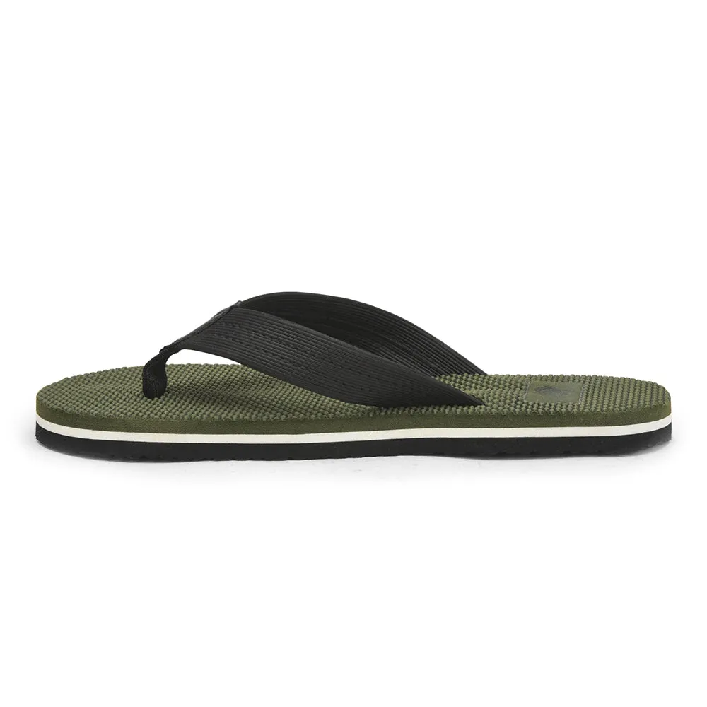 A-HA Casual Olive Green Flip Flop For Men JTN-03 By Liberty