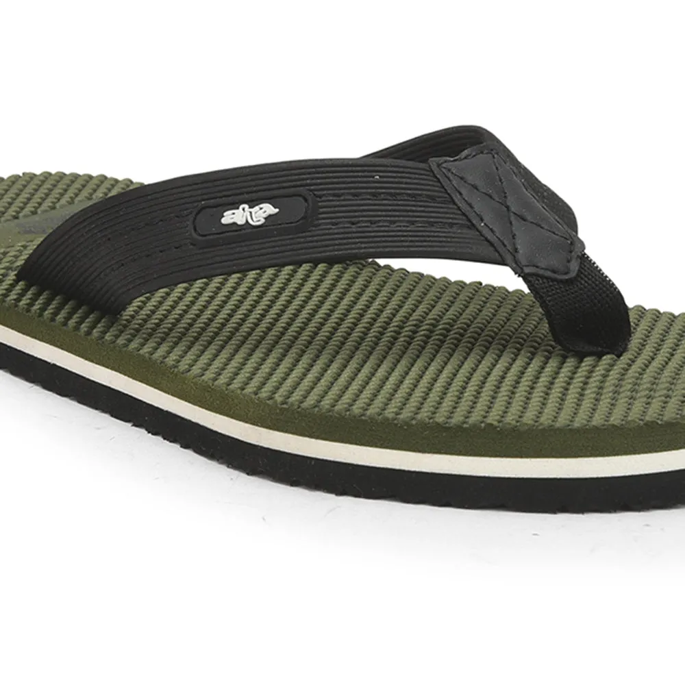 A-HA Casual Olive Green Flip Flop For Men JTN-03 By Liberty