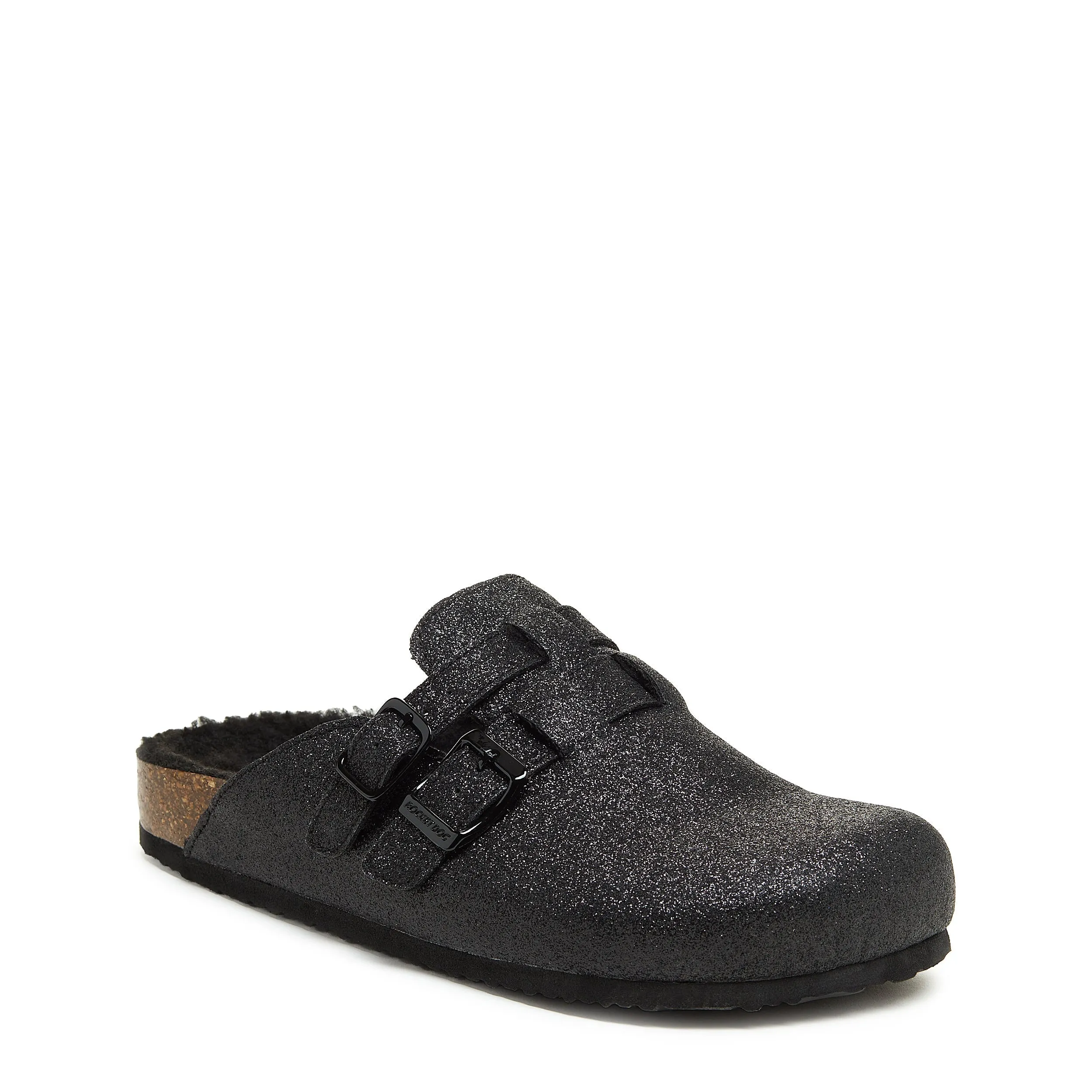 Abel Black Glitter Clogs