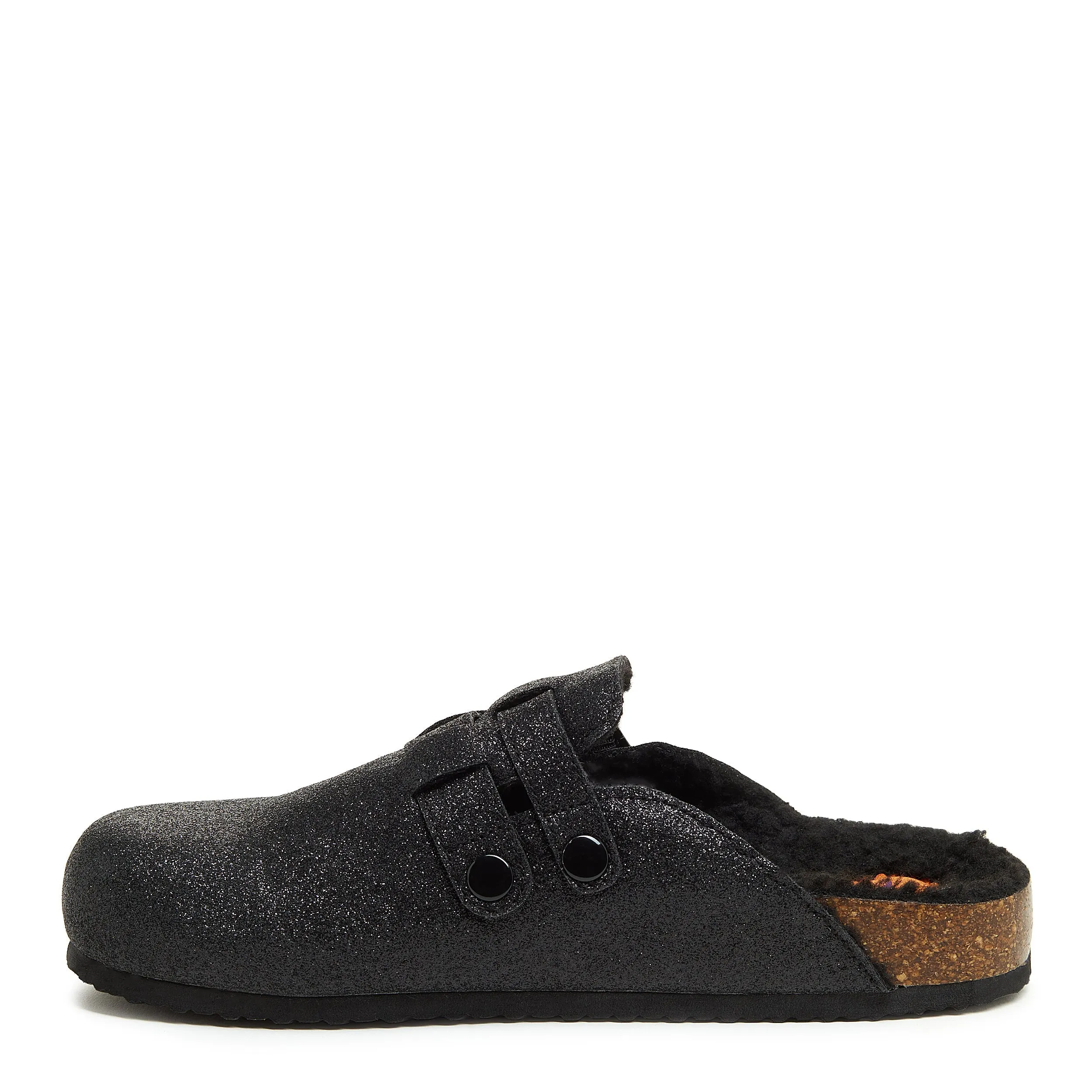 Abel Black Glitter Clogs