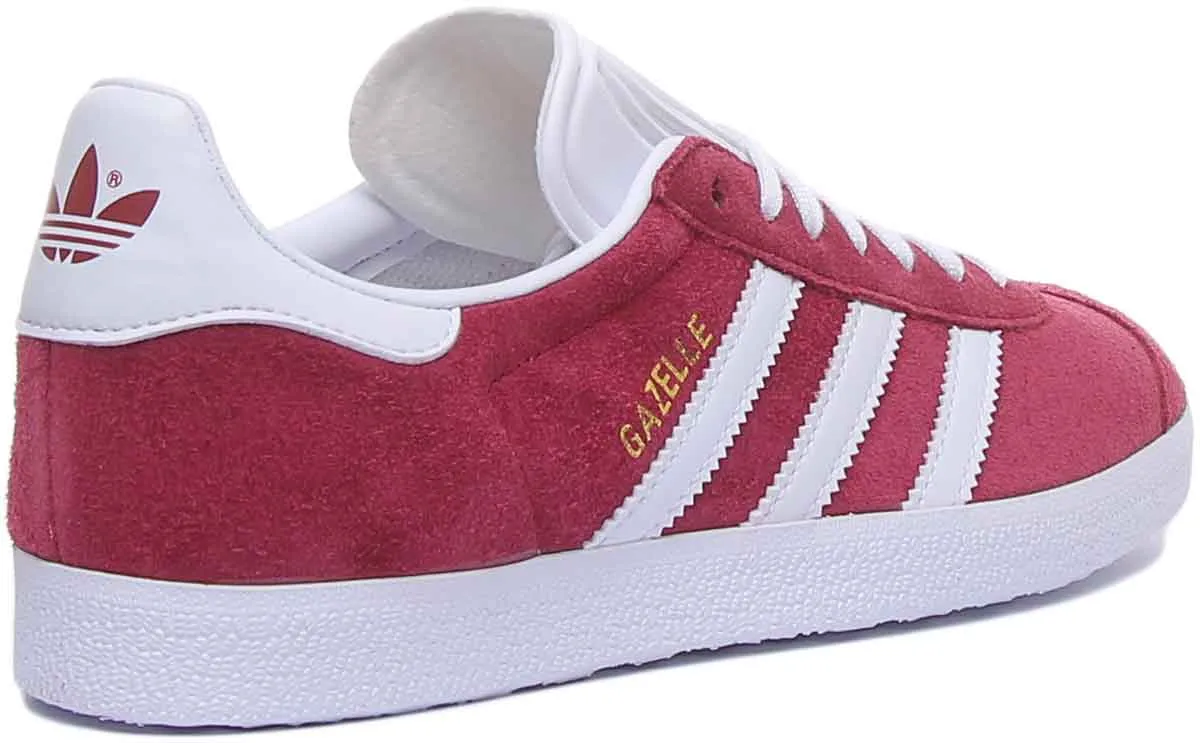 Adidas Gazelle Suede Leather Trainers In Maroon For Men