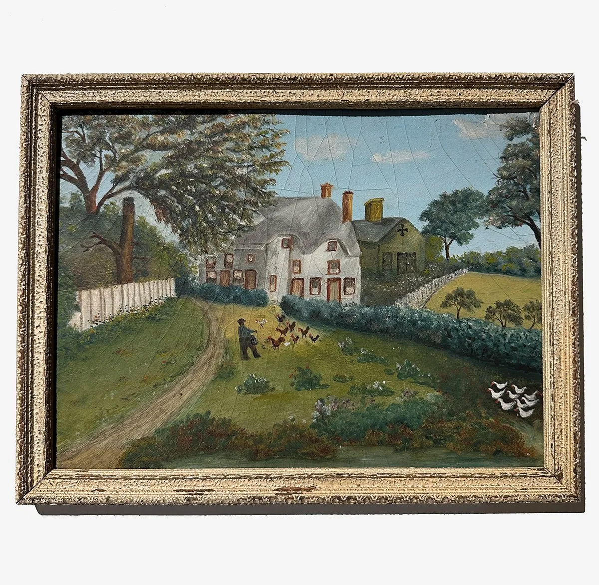  Antique Folk Art Painting 