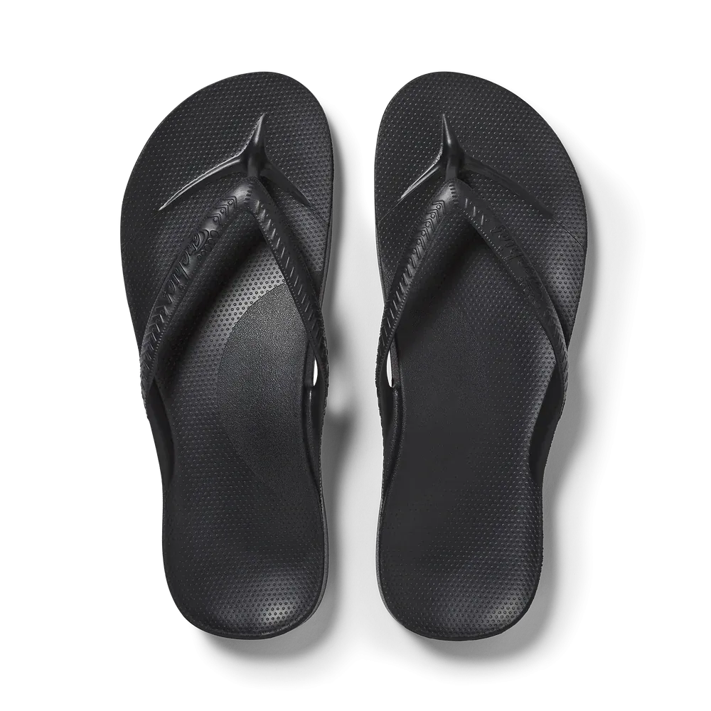 Archies Arch Support Flip Flop Sandal - Black