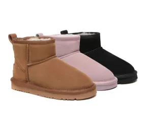 AUSTRALIAN SHEPHERD® UGG Kids Sheepskin Wool Mini Boots Noel