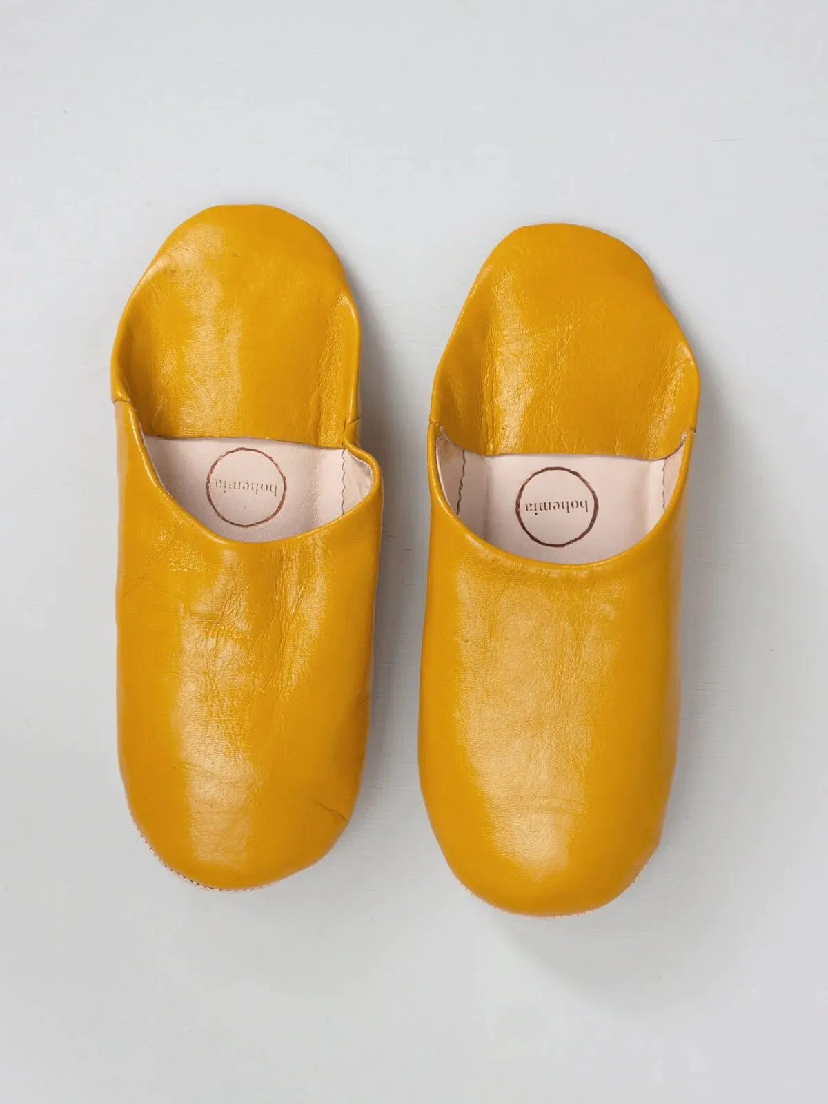 Babouche Moroccan Slippers - Mustard