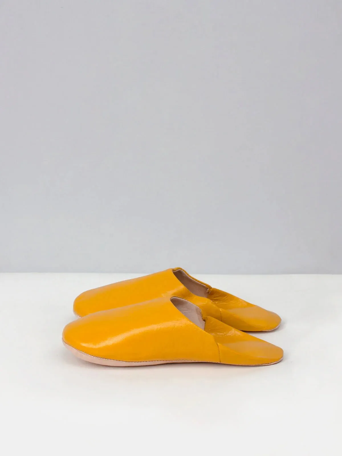 Babouche Moroccan Slippers - Mustard