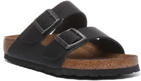 Birkenstock Arizona Oil Leather In Black | Regular Fit