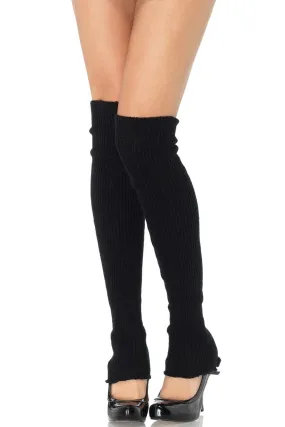 Black Listed Knitted Leg Warmers