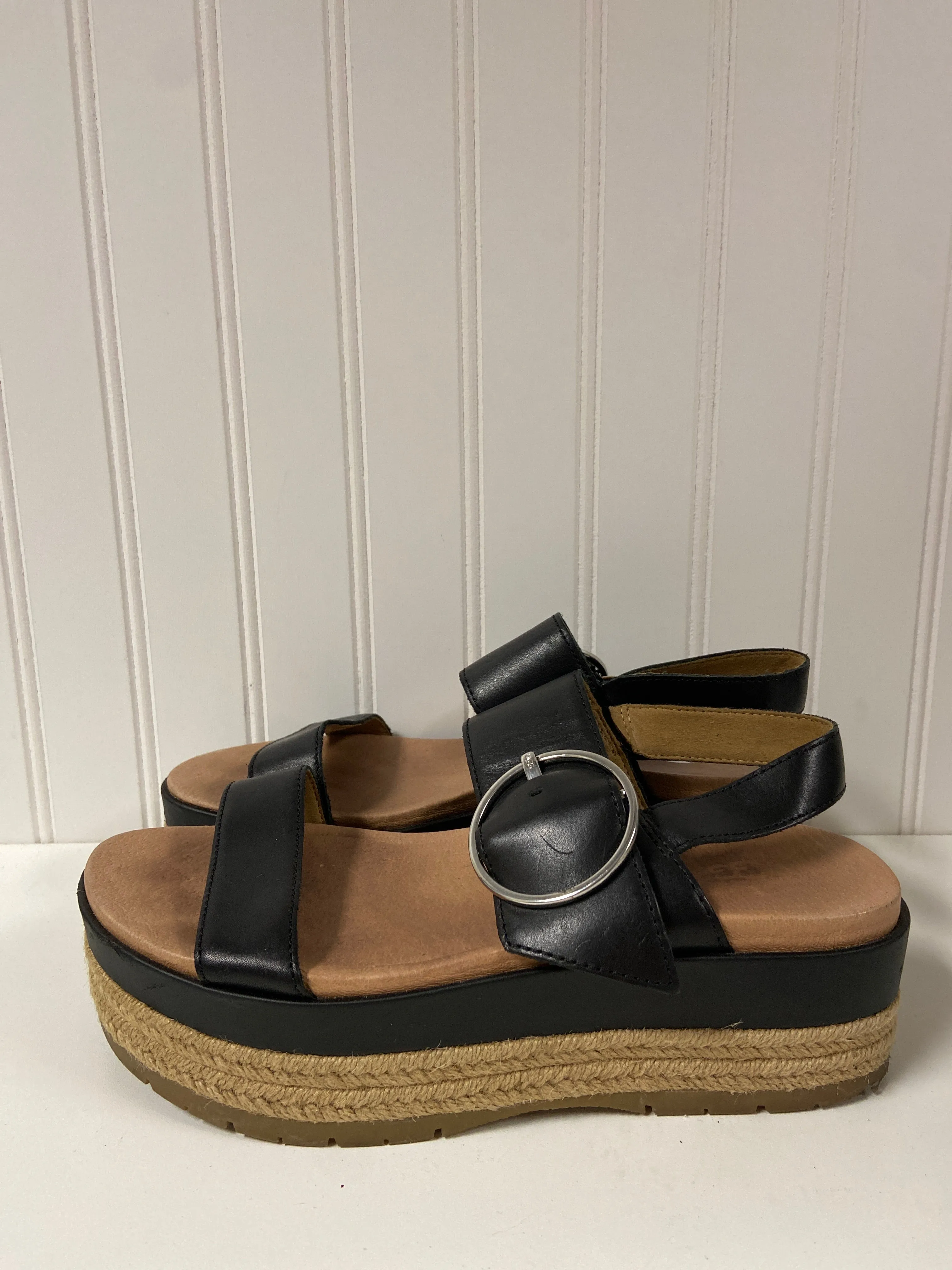 Black Sandals Designer Ugg, Size 8