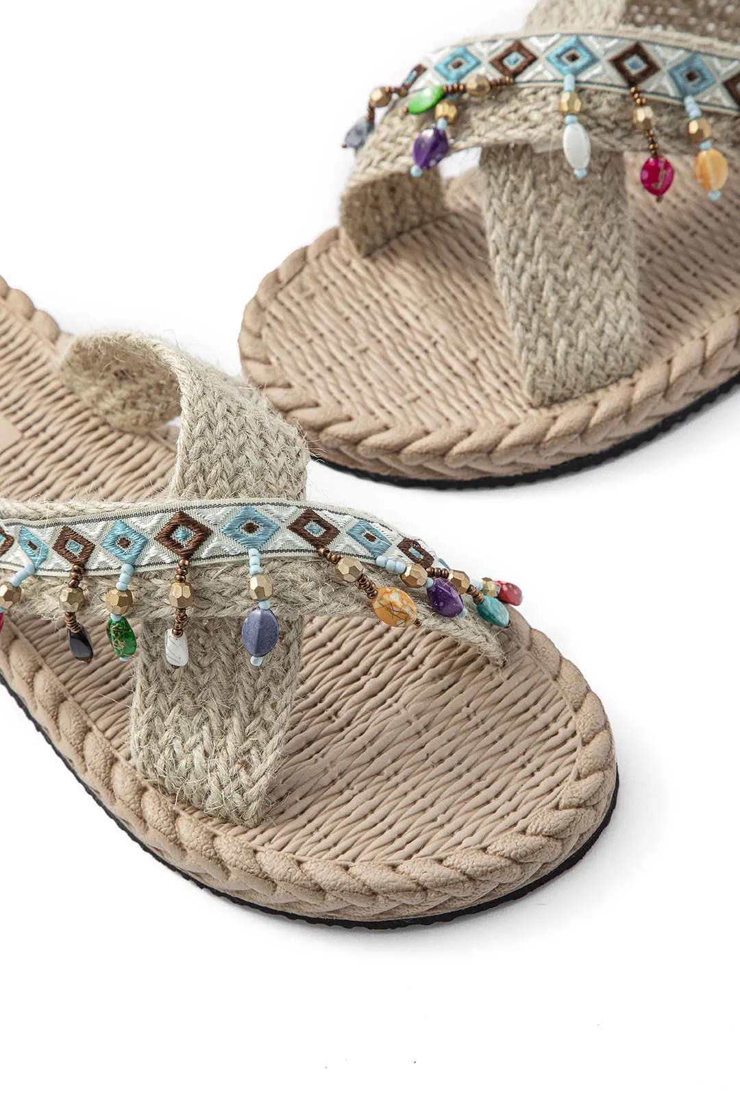 Bohemian Style Fringed Slippers