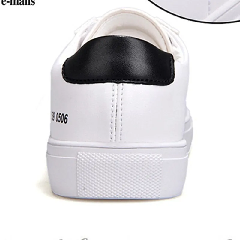 Breathable Mens Shoes Casual Fashion PU Shoes Flats Slip Men Sneakers