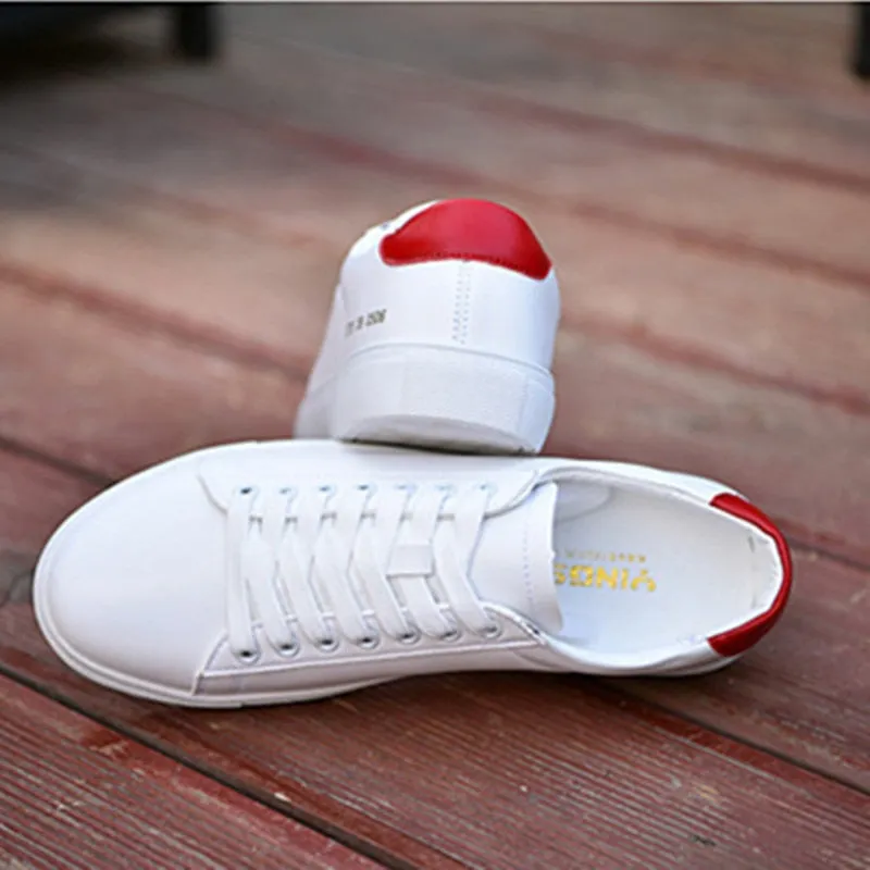 Breathable Mens Shoes Casual Fashion PU Shoes Flats Slip Men Sneakers