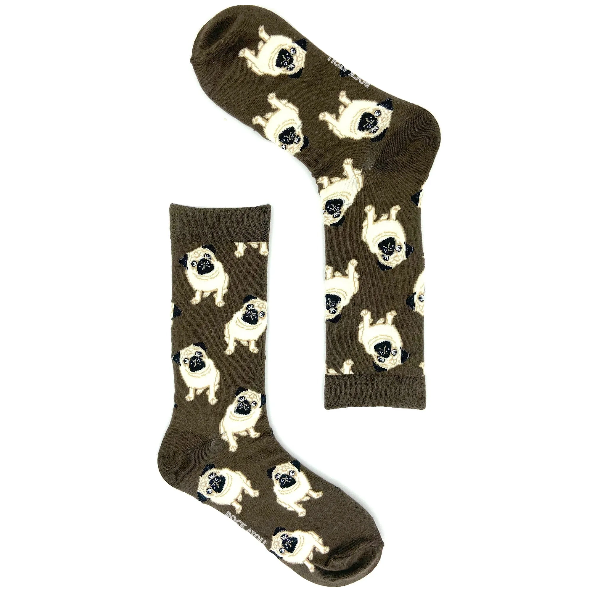 Brown Pugs Socks