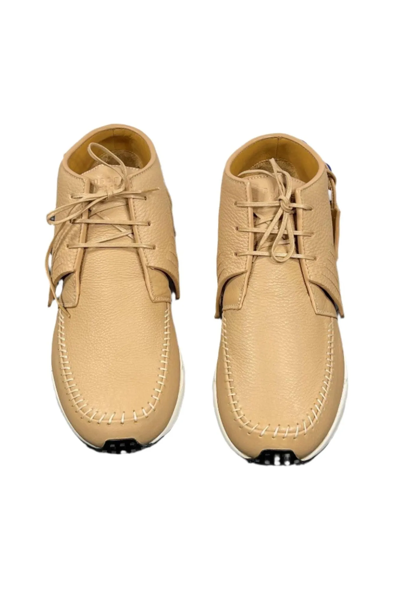 Buscemi Mens Gladiator Camel/White Leather Sneakers