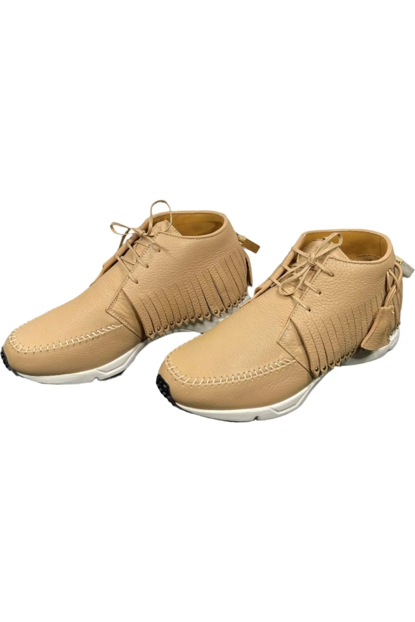 Buscemi Mens Gladiator Camel/White Leather Sneakers