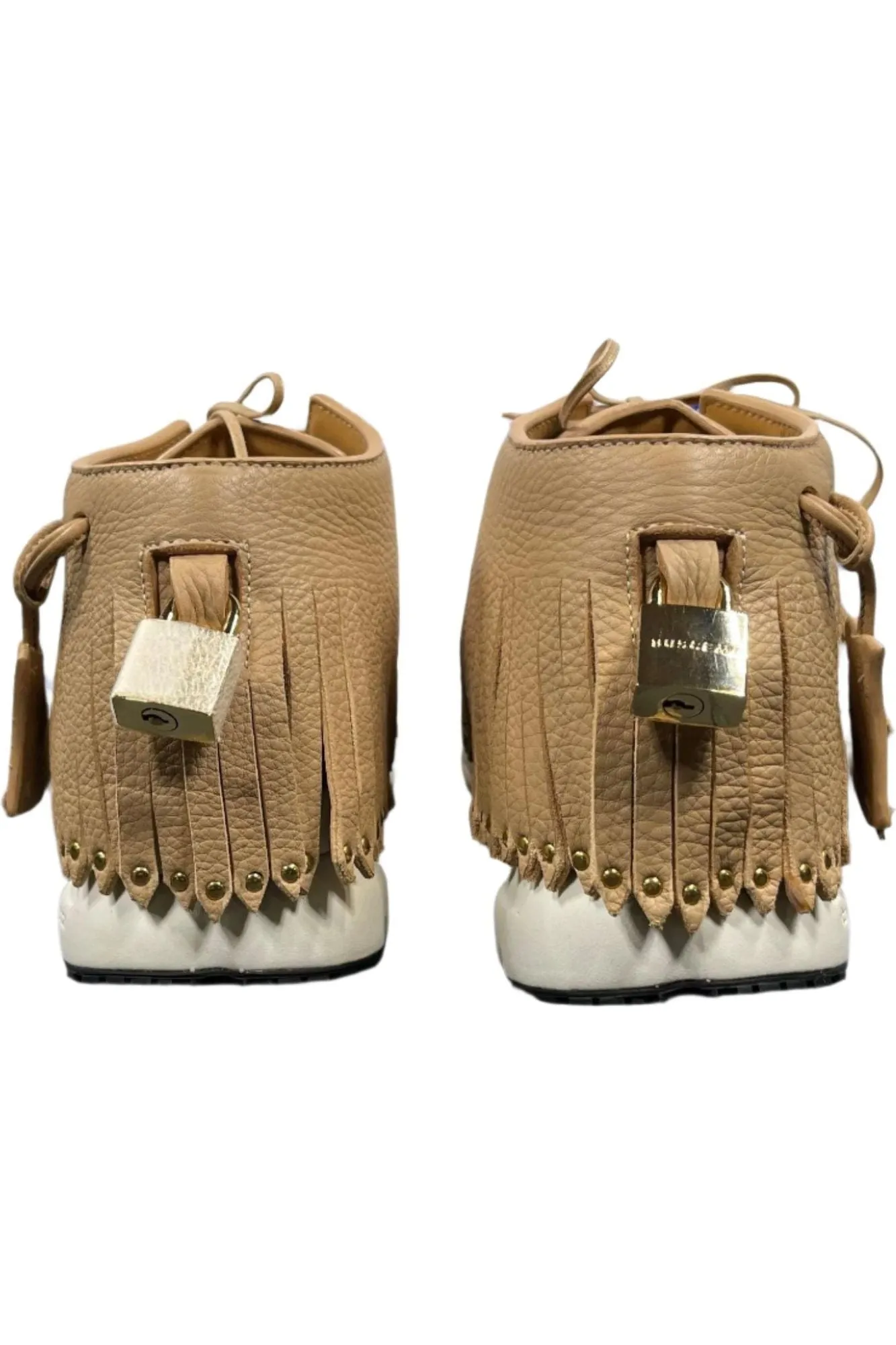 Buscemi Mens Gladiator Camel/White Leather Sneakers