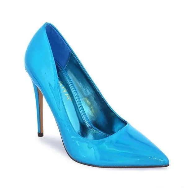 Call Me Angel Bright Blue Pumps