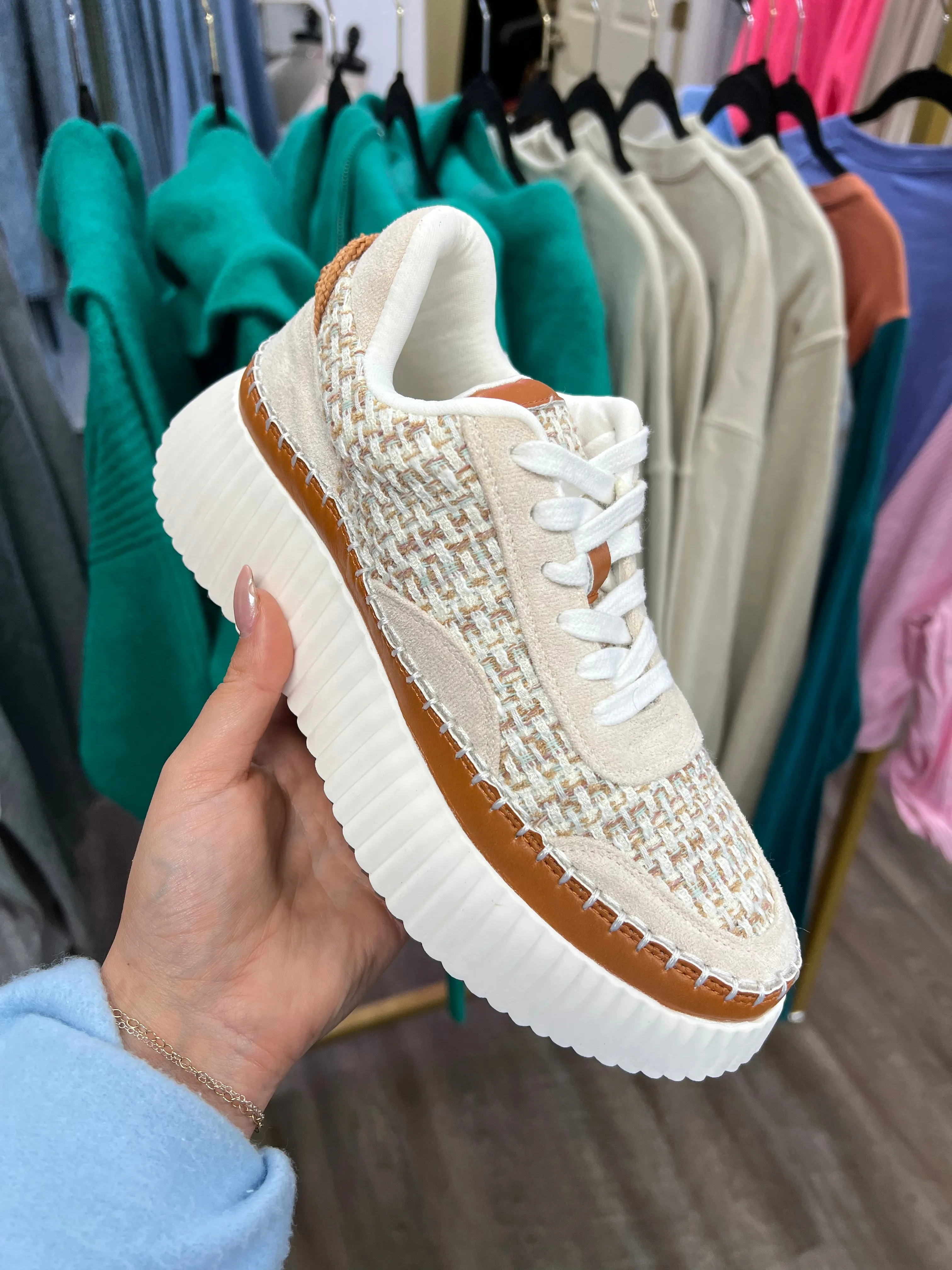 Camel Woven Sneaker