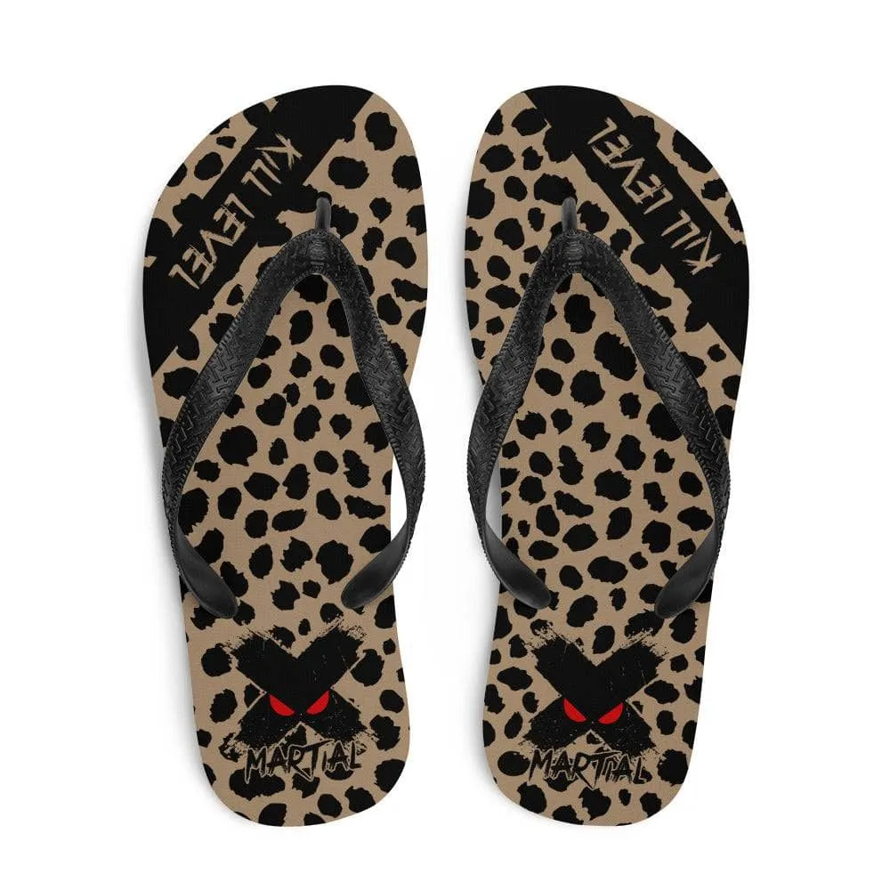 Cheetah Flip Flops