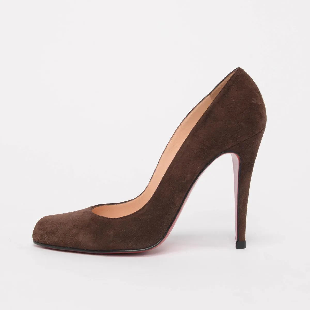 Christian Louboutin Brown Suede Simple Pumps 40