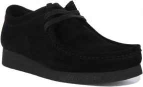 Clarks Wallabee Evo In Black Suede For Men