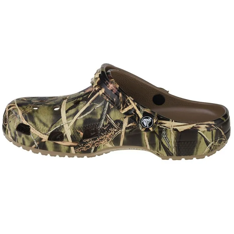 Crocs Womens Classic Realtree V2 Slippers - Green