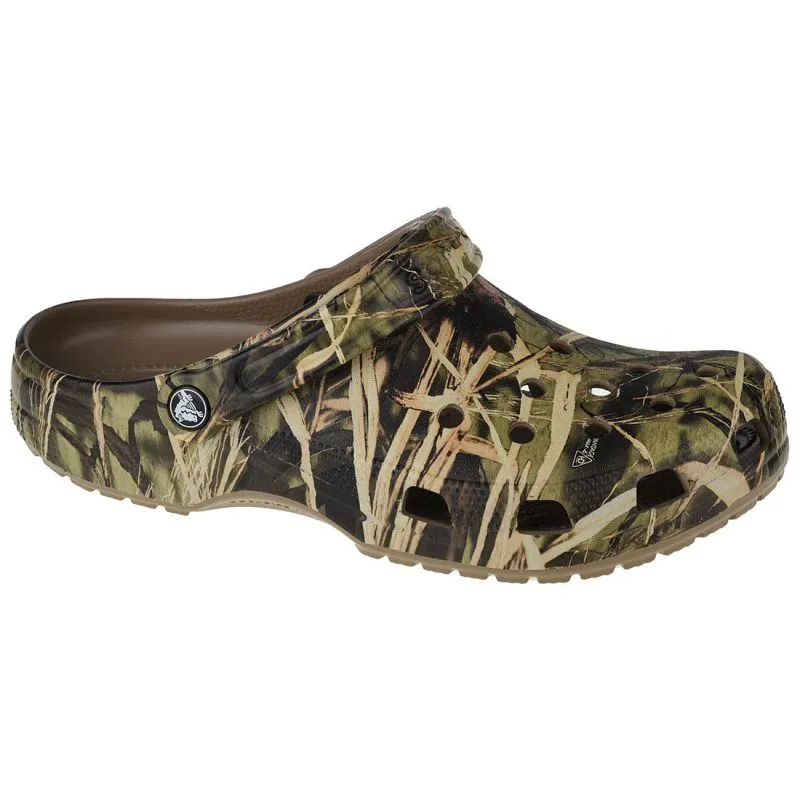 Crocs Womens Classic Realtree V2 Slippers - Green