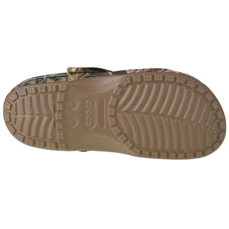 Crocs Womens Classic Realtree V2 Slippers - Green