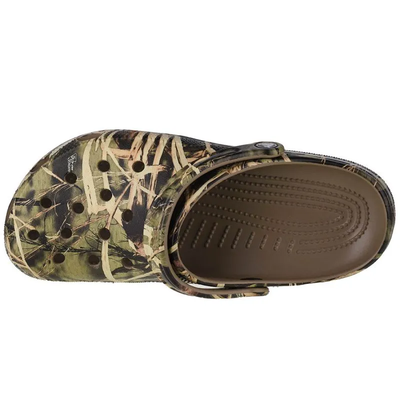 Crocs Womens Classic Realtree V2 Slippers - Green