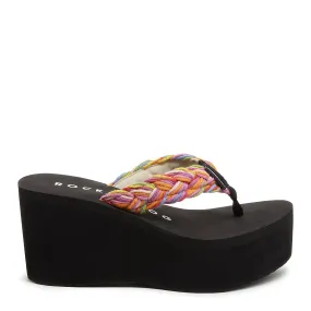 Crush Rainbow Braid Platform Flip Flop