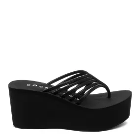 Crushcage Black Platform Flip-Flops