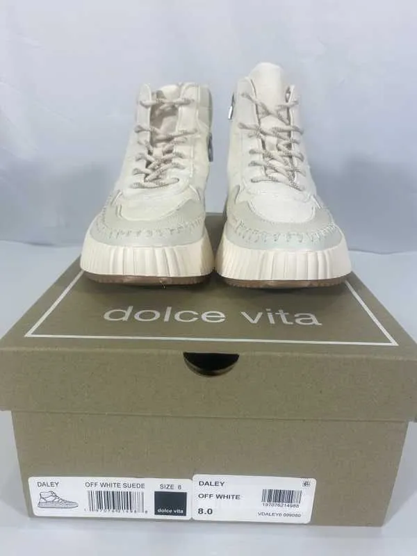 DALEY SNEAKERS OFF WHITE SUEDE - re:vita