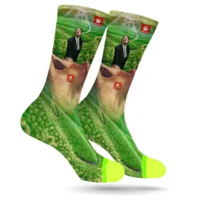 DALI ESCHER WEED MARIJUANA STONER SOCKS