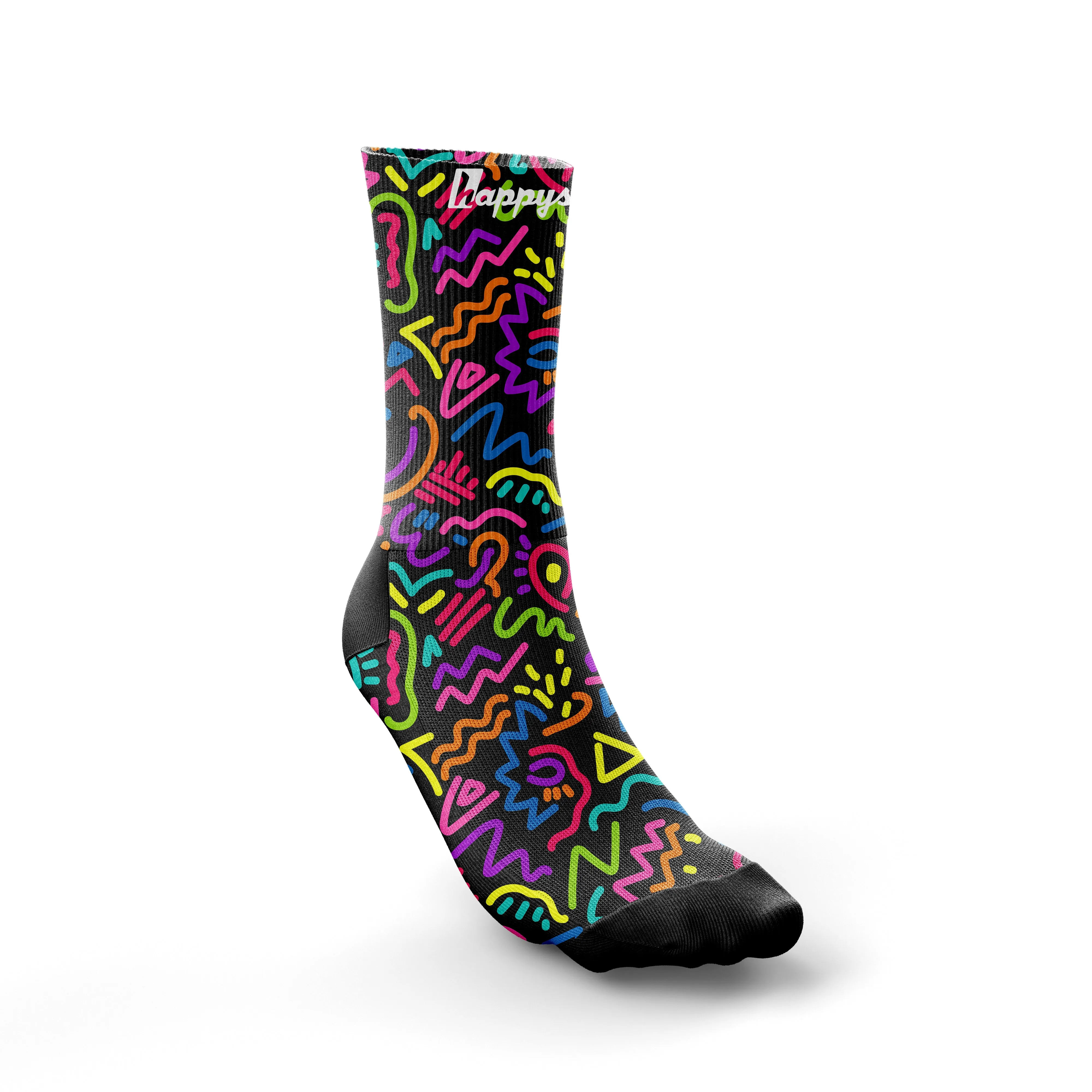 ''Disco doodle'' crew socks