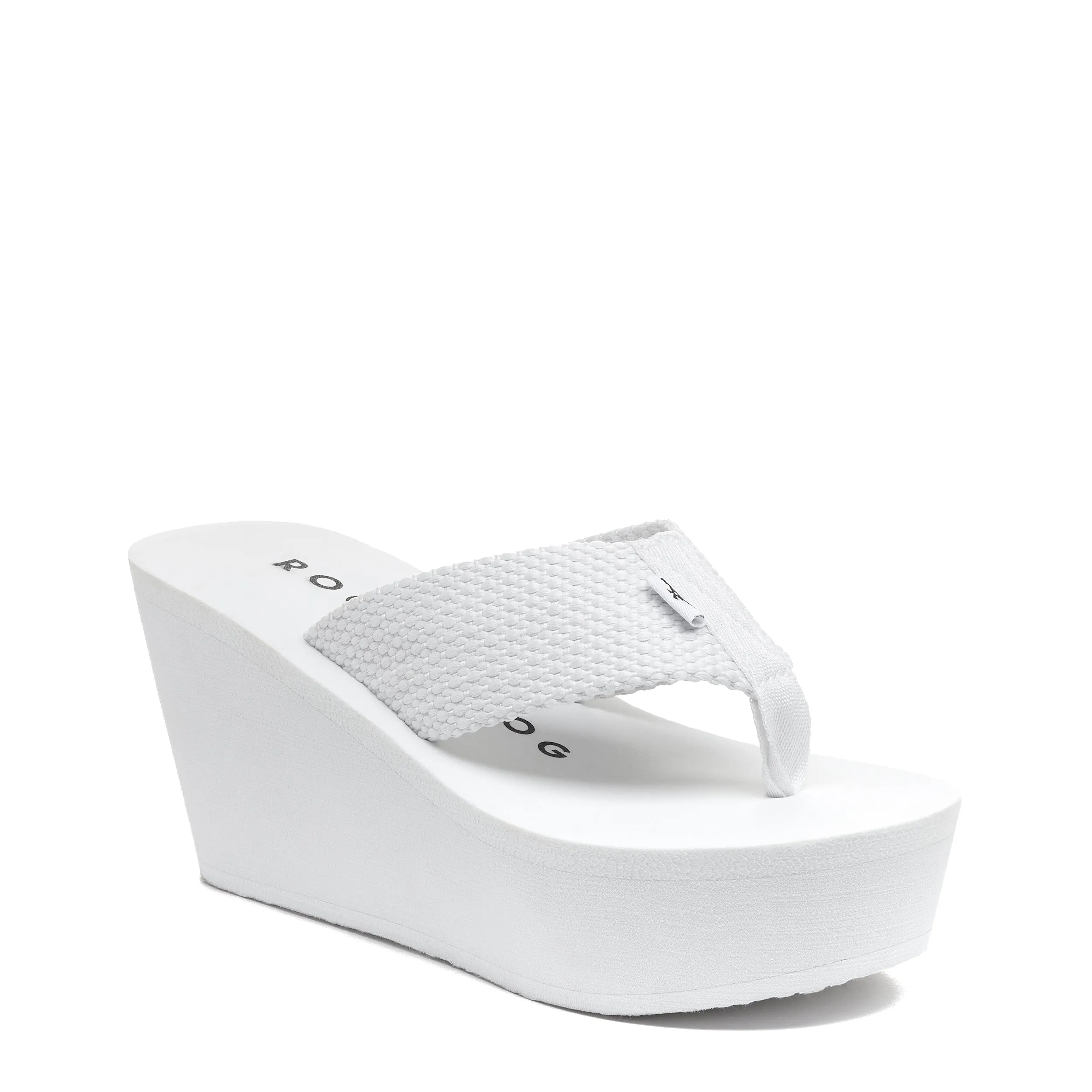 Diver White Wedge Flip-Flops