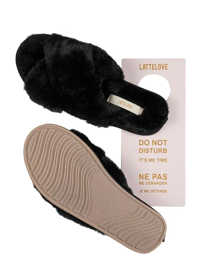 Faux Dur Cross Slide Slipper