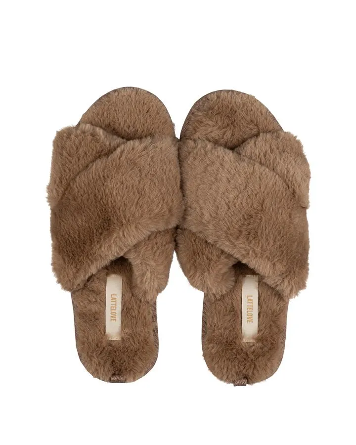 Faux Dur Cross Slide Slipper