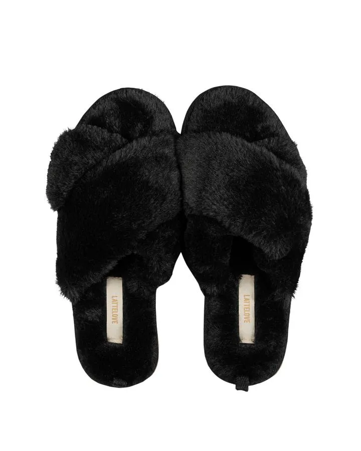 Faux Dur Cross Slide Slipper