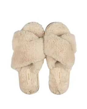 Faux Dur Cross Slide Slipper