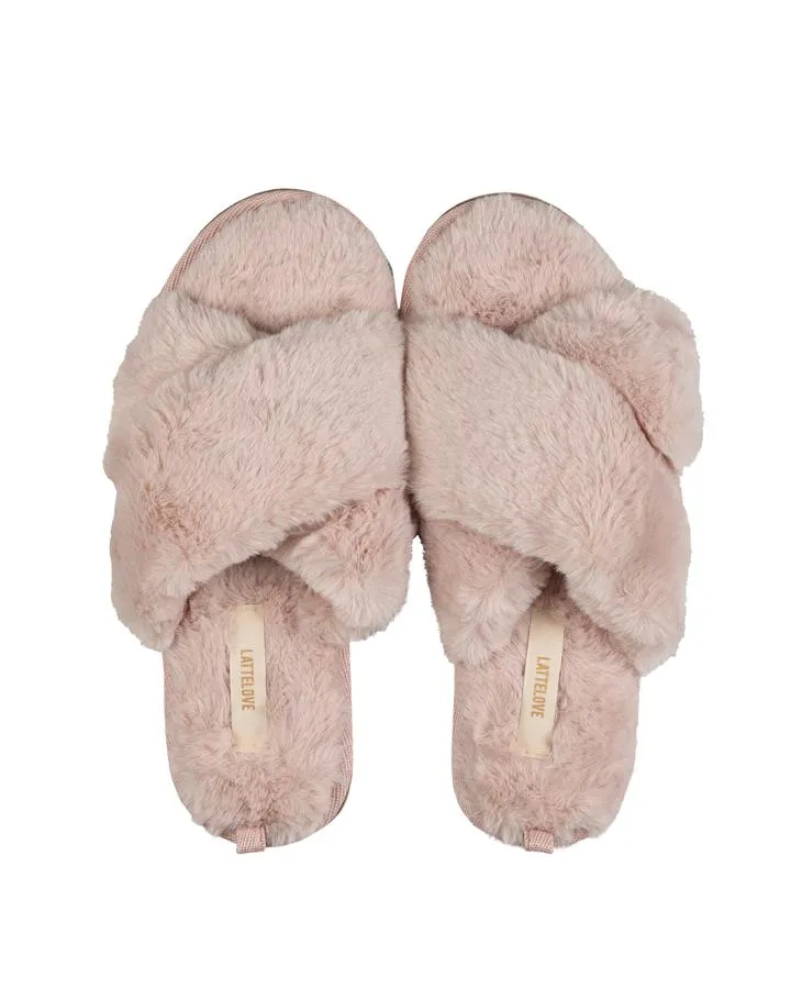 Faux Dur Cross Slide Slipper