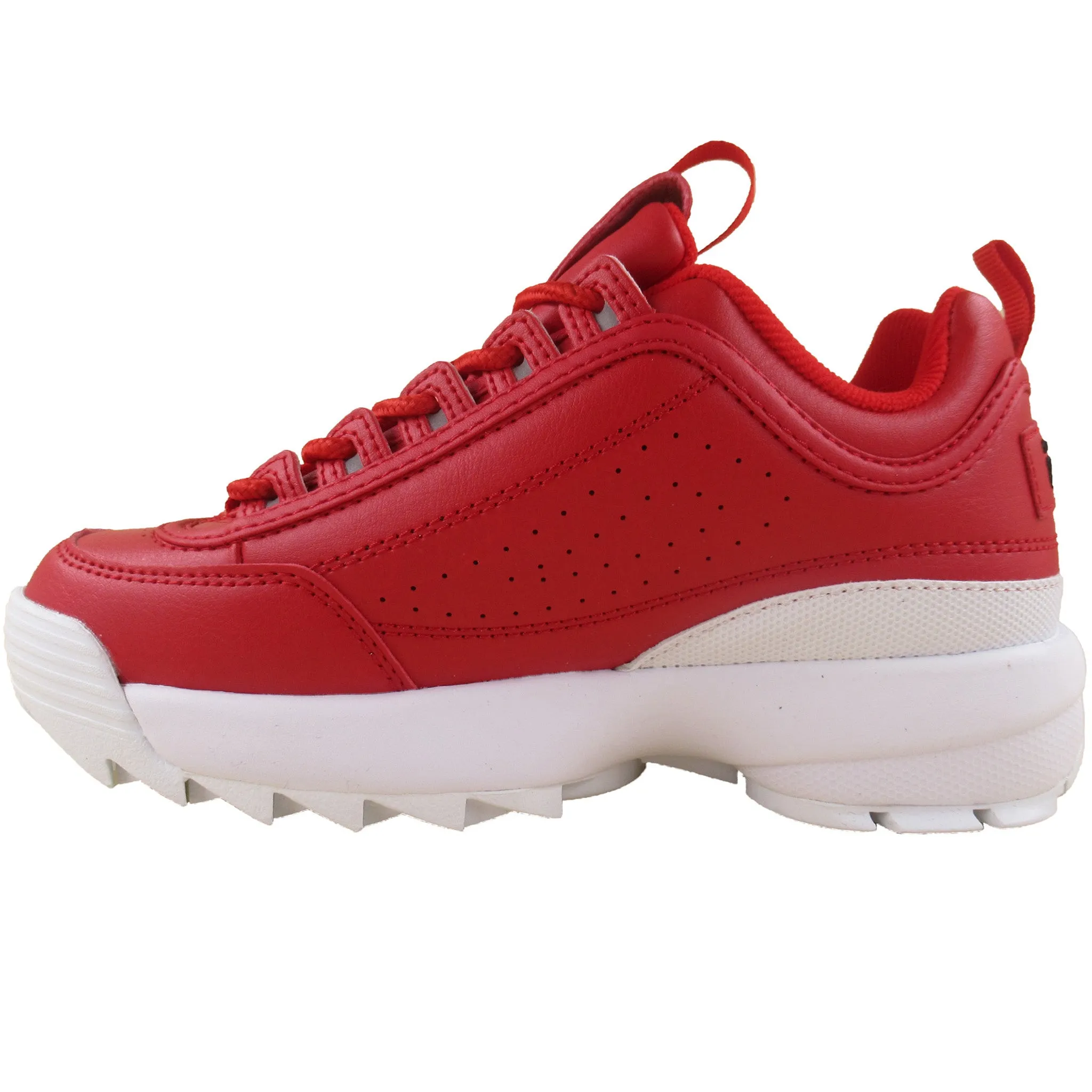 Fila Kids Red Disruptor 2 Premium Grade-School Lifestyle Casual Shoes