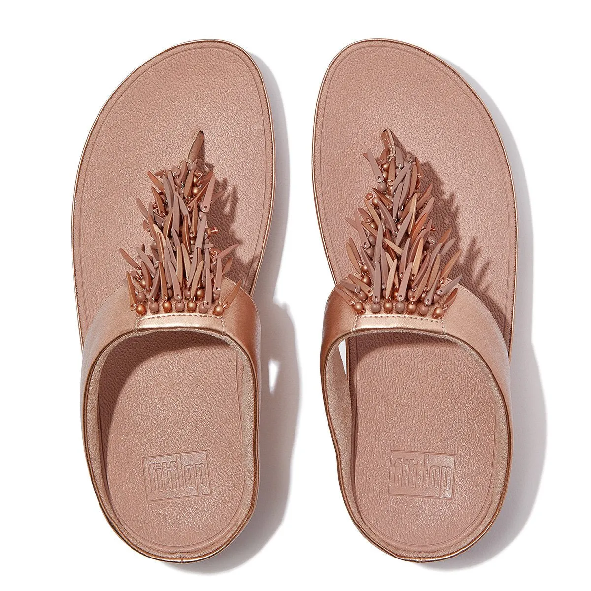 Fitflop Beaded Metallic Flip Flop