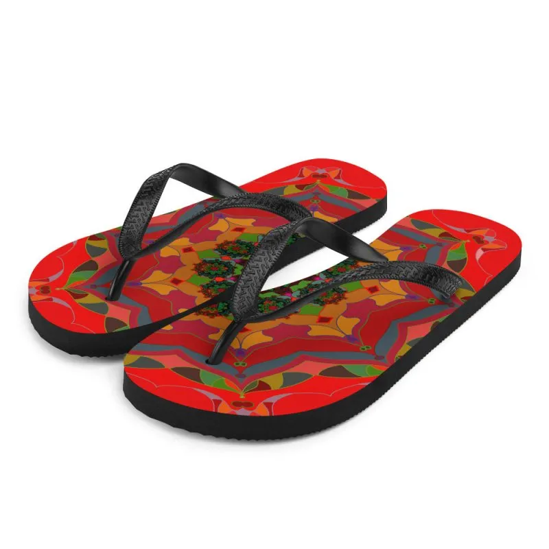 Flip-Flops - Mandala Red&Multicolor