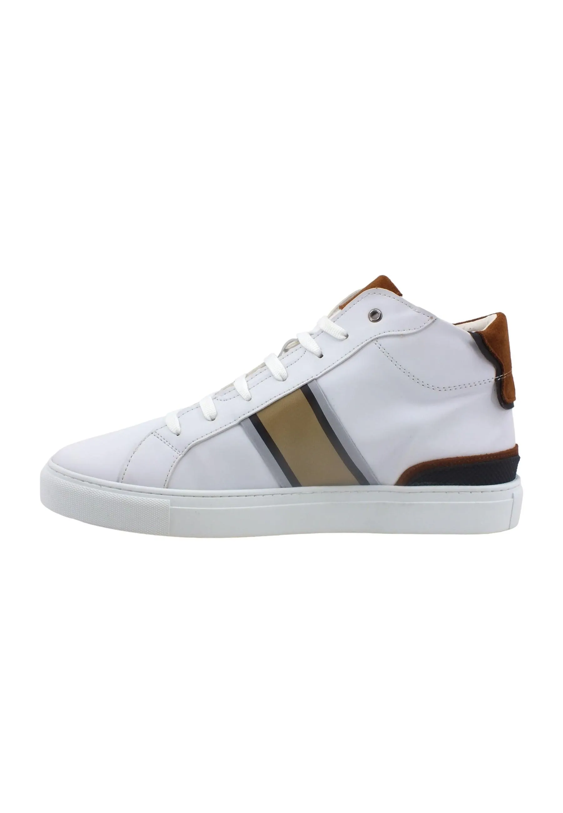 GUESS Sneaker Hi Sneaker Uomo White Beige FM5TOMELL12